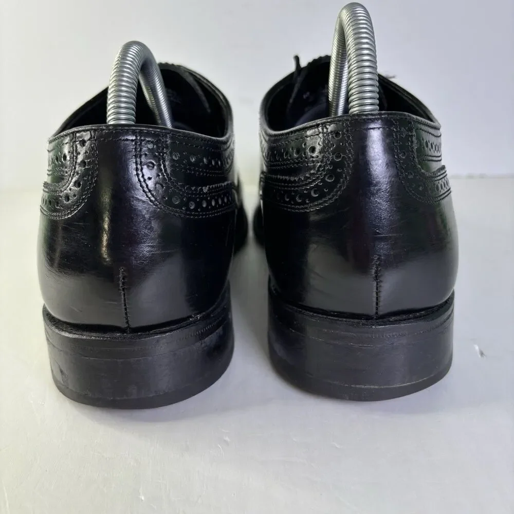 Florsheim Lexington Black Leather Wingtip Oxford Dress Shoes Men's Size 10 D